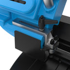 Güde Metallbandsäge MBS 125 V (400 W, variable Bandgeschwindigkeit 38-80 m/min, Winkelschnitte 0-60°, Schnittleistung max. 125 mm, 2000-4200 1/min, Materialanschlag, Schraubstock, Sägeband 1435 mm)