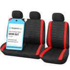Upgrade4cars Transporter Autositzbezüge Set für die Vordersitze | Van Auto-Schonbezüge Universal in Rot
