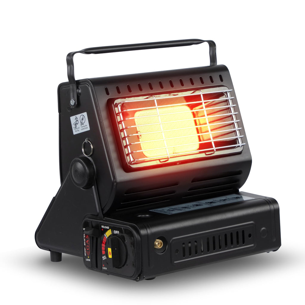 Z.M.C 2-in-1 Tragbare Gasheizung und Gaskocher mit LPG Anschluss, Camping Heizung 1,3 kW, Gasheizer für Outdoor, Camping, mobile Heizstrahler mit Piezozündung, Wärme & Kochen für unterwegs