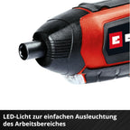 Einhell Akkuschrauber TE-SD 3,6/1 Li (Li-Ion, 3.6 V, 4.5 Nm Drehmoment, Micro-USB-Lader, Magnetbithalterung, LED-Beleuchtung, Softgrip, inkl. 10-teiliges Bit-Set)