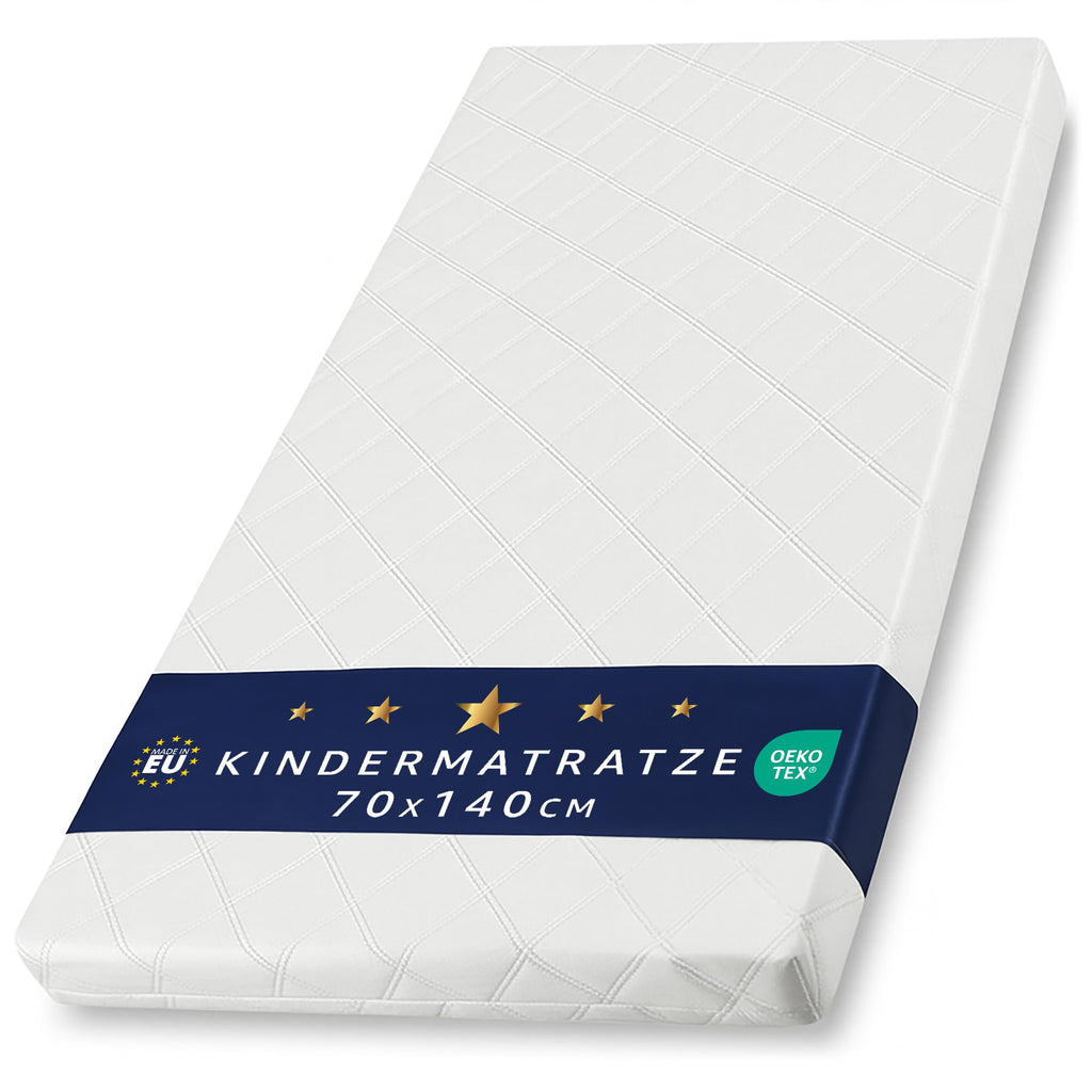 Matratze Kinderbett Mattress 70x140 cm Kindermatratze für Babybett Reisebett Beistellbett und Gitterbett Kinderbettmatratze Bettmatratze für Baby und Kinder 70 x 140 Oeko-Tex