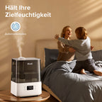 Levoit Top-Fill Luftbefeuchter, Smart Humidifier, mit APP & Alexa Steuerung, bis 47m², leise Raumbefeuchter für Schlafzimmer, Kinderzimmer, Pflanzen, Auto Shut-off, 6 L, Grau