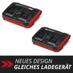 Original Einhell Ladegerät Power X-Twincharger 3A Power X-Change (Li-Ion, 18V, gleichzeitiges Laden von 2X 18V Akkus, permanente Akkuüberwachung + int. Lademanagement, 6-fache Zustands-LED-Anzeige)