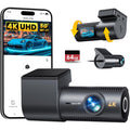 CIEVIE 4K+1080P Dashcam Auto Vorne Hinten mit 64GB SD Karte, 5GHz WiFi Dashcam mit 1,5″ IPS Display, 170° Weitwinkel, G-Sensor, WDR Nachtsicht, Loop-Aufnahme, APP Steuerung, Unterstützt 256 GB Max