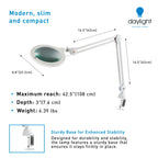 MAG Lamp XL Lupenlampe – Präzise LED-Vergrößerungslampe für Detailarbeiten, Nähen, Kosmetik & Hobby