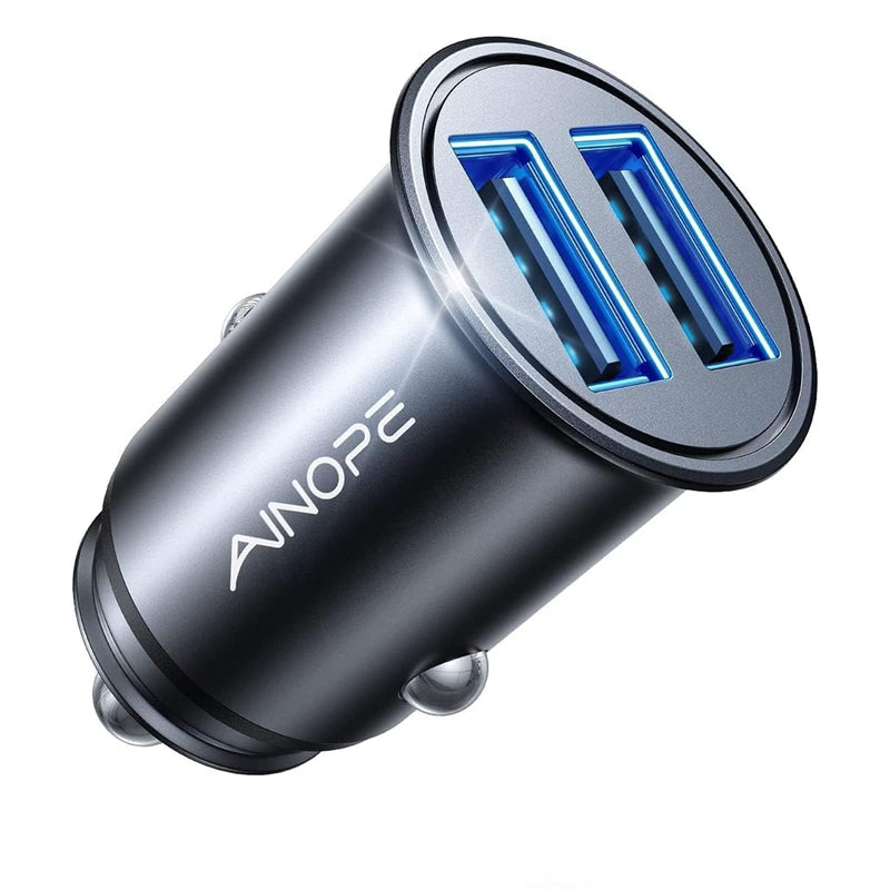 AINOPE 24W Zigarettenanzünder USB, [Mini Metall] 12V USB Adapter Auto Ladegerät, 4.8A Car Charger Steckdose Auto Handy Ladegerät für iPhone 17 Air, Galaxy S25, iPad Pro, Huawei, Xiaomi und mehr