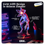 Grupo Erik LED Lampe Stranger Things Demogorgon Licht Deko - Stimmungslicht Schreibtisch 15 x 34 x 19 cm - Nachttischlampe Kinder und Erwachsene Zubehör - Offizieller Stranger Things Merch Fanartikel