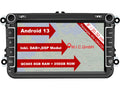 M.I.C. AV8V7-Ultra Android 13 Autoradio mit navi Qualcomm Snapdragon 665 8G+256G Ersatz für VW Golf t5 touran Passat RNS RCD Skoda SEAT: SIM DAB Plus BT 5.0 WiFi 2din 8" IPS Panzerglas Bildschirm USB