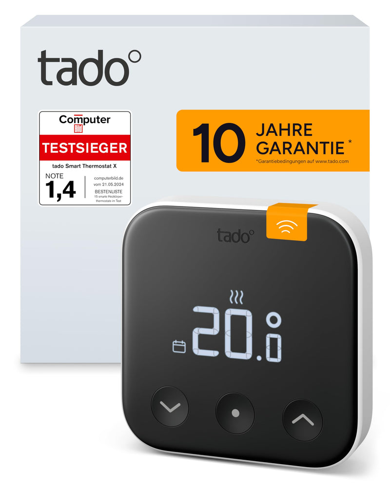 tado° Funk-Temperatursensor X, Zusatzprodukt für Smarte Heizkörperthermostate X, für optimale Heizkörpersteuerung, Energie und Kosten sparen, einfache DIY Installation