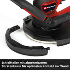 Einhell Professional Akku-Trockenbauschleifer TP-DWS 18/225 Li BL Solo Power X-Change (18 V, Brushless, inkl. 6 x Ø 225 mm Schleifpapier & 1 x Gitterleinen, ohne Akku und Ladegerät)