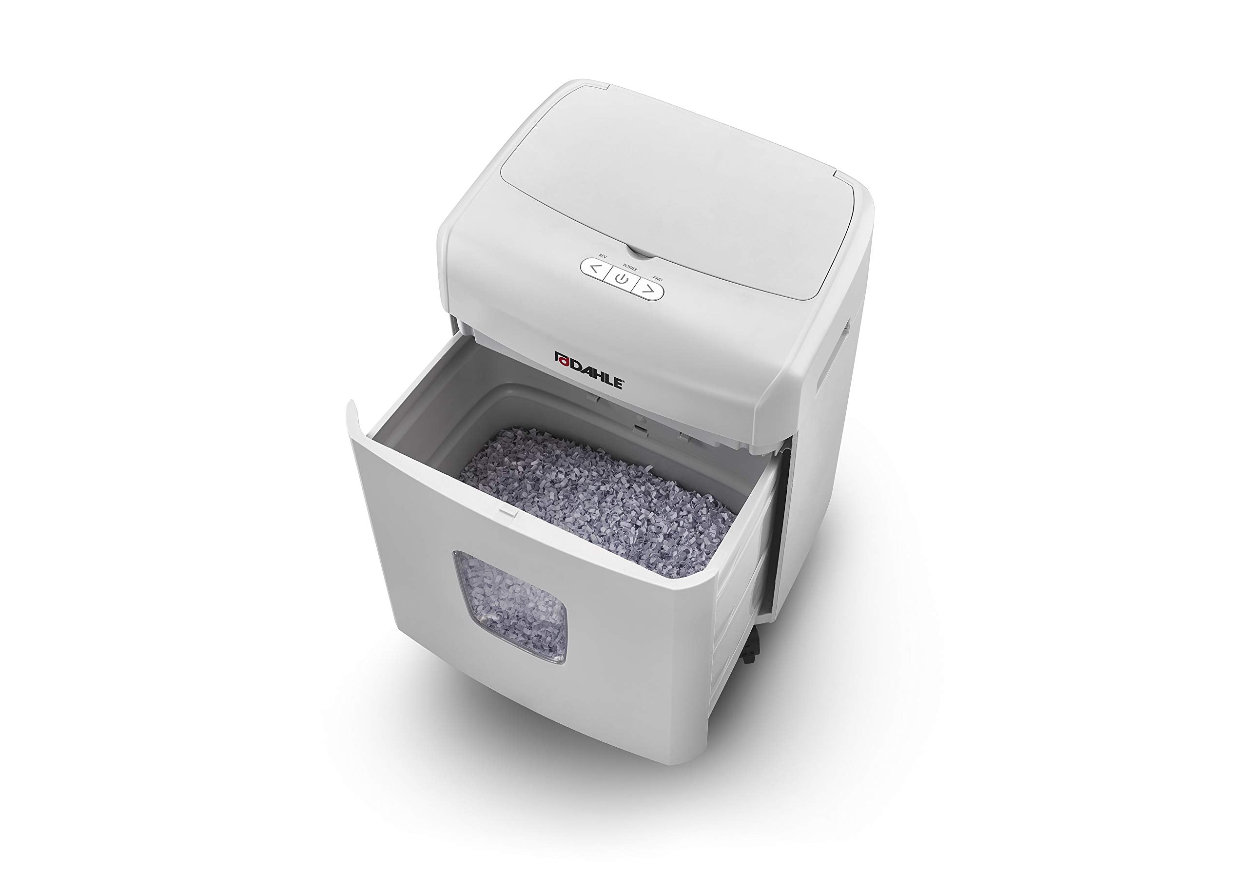 Dahle ShredMATIC 90 Aktenvernichter Autofeed (90 Blatt, P-4, Partikelschnitt, öl- und wartungsfrei, Automatischer Papiereinzug) lichtgrau/staubgrau