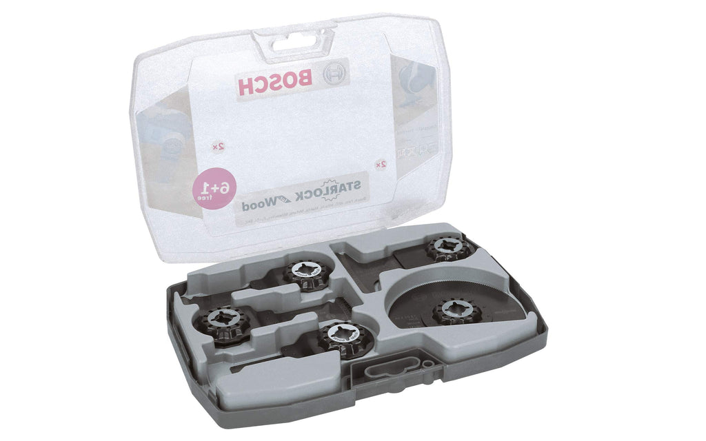 Bosch Accessories Professional 7 tlg. Starlock Tauchsägeblatt/Segmentsägeblatt Set (für Holz und Metall, Zubehör Multifunktionswerkzeug)