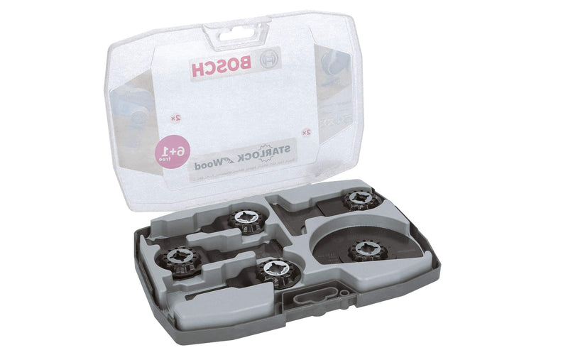 Bosch Accessories Professional 7 tlg. Starlock Tauchsägeblatt/Segmentsägeblatt Set (für Holz und Metall, Zubehör Multifunktionswerkzeug)