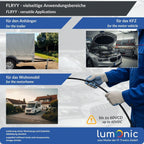 Lumonic 20m FLRYY Fahrzeugleitung 7x1,5mm² schwarz | 7-adrig | Anhängerkabel | mehradriges KFZ-Kabel | Öl- und Kraftstoffbeständig, flammwidrig | Niedervolt