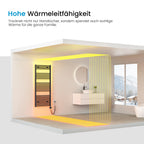 Heilmetz Badheizkörper Elektrisch 70x60cm Badheizkörper Elektrisch mit Thermostat+Timer-Funktion Gerade Handtuchheizkörper Anthrazit 330W