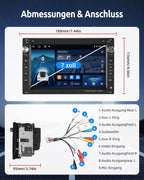 ESSGOO Drahtloses Carplay und Android 2+64G Android 14 Auto Autoradio Für VW VW Polo MK3/4 9N Golf 4 Passat B5 T5 Seat Skoda, 7 Zoll Touchscreen mit Bluetooth FM RDS GPS WiFi