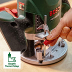 Bosch Oberfräse POF 1400 ACE (1.400 Watt, im Koffer)