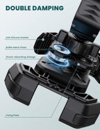 Grefay Motorrad Handyhalterung Handyhalterung Fahrrad [2025 Doppelt Vibrationsgedämpft] Handy Motorradhalterung 360° Drehbar Lenker Halter für iPhone16 15 14 13 12 Pro Max, Smartphone (Schwarz)