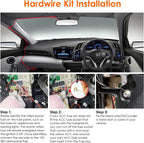 dashcam Gebildet Hardwire-Kit 12V-24V bis 5V Niederspannungsschutz 13ft/320cm Auto-Dashcam-Ladegerät Netzkabel für GPS-Stromversorgung Radarwarner kit