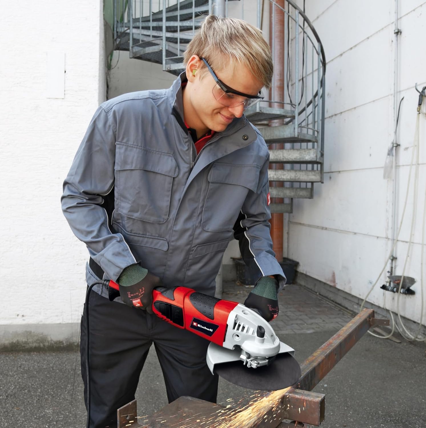 Einhell Winkelschleifer TE-AG 230/2000 (2000 W, Scheibe Ø 230 mm, Softstart, Schutzhaube, ohne Trennscheibe)