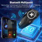 LEXIN G1 Motorrad Bluetooth 5.0 Kopfhörer, Helm Headset für Musik und Navi-Ansage Hören, Freihändiger Anruf, Sprachbefehl-Assistenten, HD Lautsprecher, DSP und CVC Geräuschunterdrückung, Einzelpack