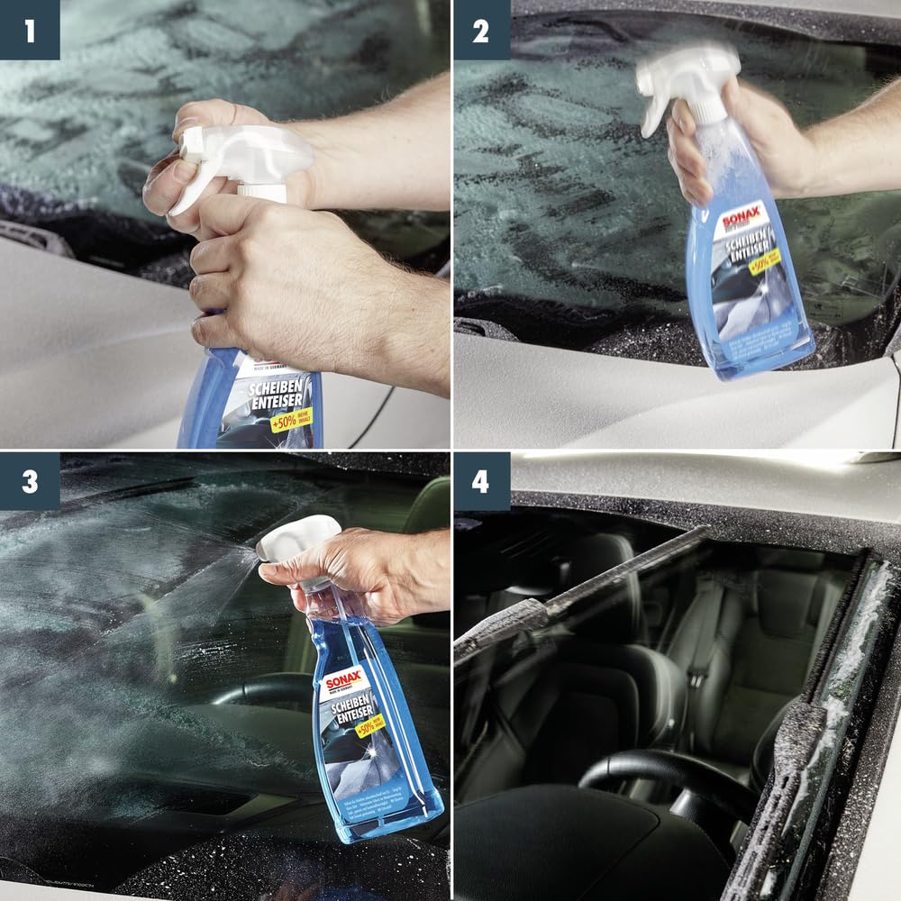SONAX ScheibenEnteiser (750 ml) sekundenschnelles enteisen von Scheiben ohne kratzen und eine rundum klare Sicht im Winter | Art-Nr. 03314410