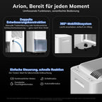 AEOCKY 20L/d, luftentfeuchter elektrisch, Raumgröße ca.160m³(40m²), Smart Luftentfeuchter mit Ablaufschlauch, Geeignet für Keller, Waschküche, Schlafzimmer, Badezimmer