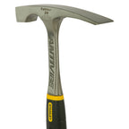 STANLEY Maurerhammer Antivibe (570 g Kopfgewicht, mit Vibrationsdämpfung, Stahlstiel, thermoplastischer Gummigriff) 1-54-022