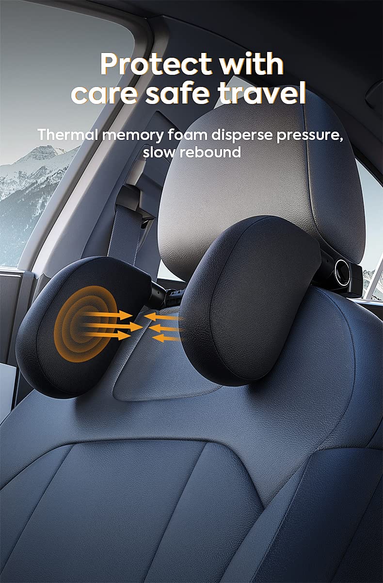 ZOKOE nackenkissen kinder kopfstütze auto kinder Schnelle Montage und Demontage in 1 Minute Atmungsaktiv und weich Stützt Kopf und Nacken Travel Sleep Seitenkissen für Erwachsene (Schwarz)