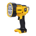 DEWALT Akku-LED-Strahler / Baustellenstrahler (18 V, max. 1.000 Lumen, max. 400 m Distanz, drei weiße und ein abgesoftete rote LED, drehbarer Lampenkopf, Lieferung ohne Akku und Ladegerät), DCL043