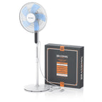 Brandson - DC Standventilator energiesparend ECO - Fernbedienung - Brushless Silent Motor, sehr leise – Preisträger 2025-80° Oszillation - Ventilator Timer – 12 Stufen - LED Display