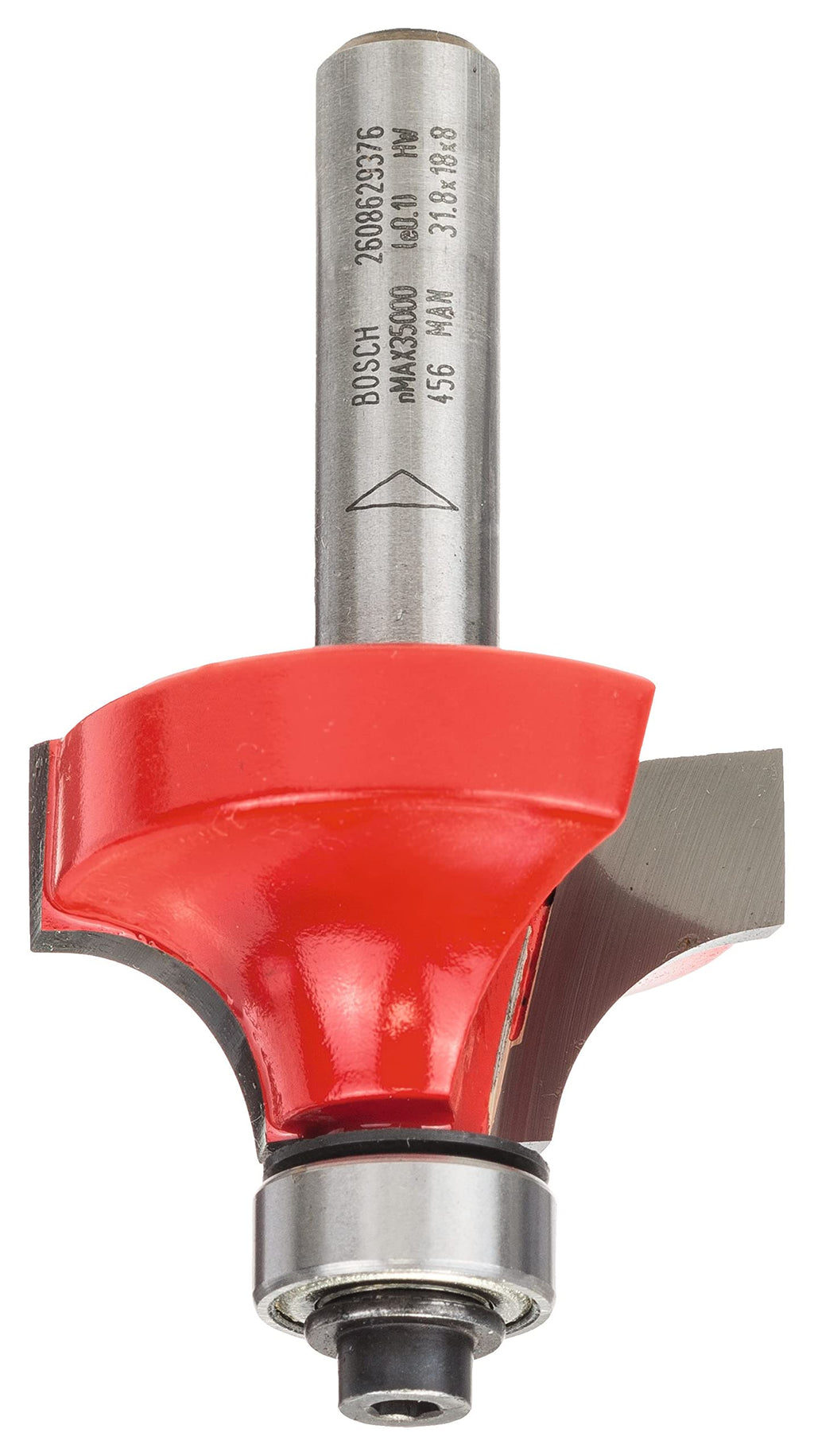 Bosch 1x Abrundfräser Expert for Wood (Radius 9.5 mm, Arbeitslänge 18 mm, Professional Zubehör Fräsen)