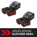 Original Einhell Starter Kit 2X 3,0 Ah Akkus und Ladegerät Power X-Change (Li-Ion, 18 V, 60 min Ladezeit, passend für alle Power X-Change Geräte)