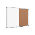 Bi-Office Maya Kombitafel, Halb Magnetisches Whiteboard, Halb Kork-Pinnwand, Aluminiumrahmen, 60 x 45 cm