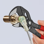 KNIPEX Zangenschlüssel Zange und Schraubenschlüssel in einem Werkzeug auf SB-Karte mit rutschhemmendem Kunststoff, 86 01 180 SB