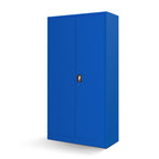 Jan Nowak by Domator24 Werkzeugschrank TC01A Werkstattschrank Garagenschrank Lochwand 4 Fachböden Flügeltüren Stahlblech 185 cm x 92 cm x 50 cm (blau)