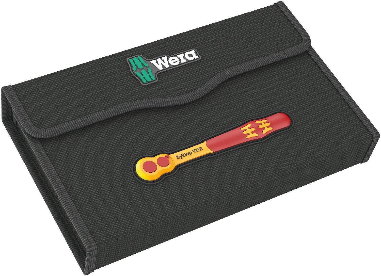 Wera 05004970001 8100 SB VDE 1 Zyklop Knarrensatz, Isoliert, Umschalthebel, 17-teilig, 3/8 Zoll