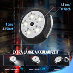 Amteker Kinderwagen Licht Aufladbar, 12 LED Pro Licht 2 Leuchteffekte, USB Wiederaufladbares Lichts Kinderwagen, Passend für Alle Kinderwagen, Kinderwagen Beleuchtung Zubehör Baby Geschenk(2 Stück)