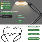 Dritte hand Löten, Magnetische Löthilfe Helfende Hand mit 10X Lupe Licht, Lötstation mit 4 PCB-Säulen 4 flexibel Arme und 1 Mechanischer Tragarm, Löthilfe für Schweißer, Schmuckhersteller, Handwerk
