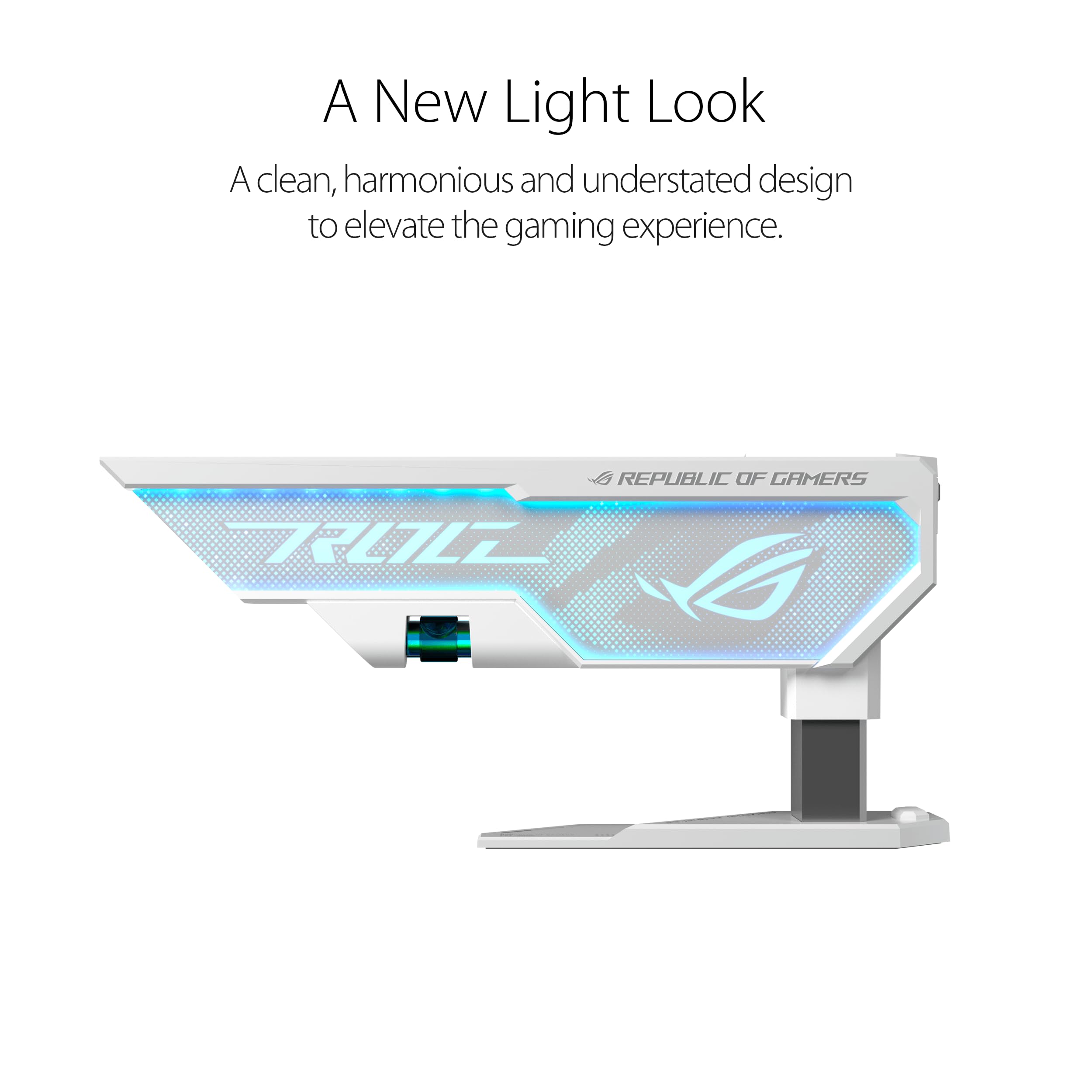ASUS ROG Herculx Grafikkartenhalter White (Stützhöhe 72-128 mm, integriertes 3D-ARGB-Element, Aura Sync, inkl. Wasserwaage, weiß)