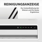 Fellowes Saturn A4 Laminiergerät fürs Büro – InstaHeat, 60 Sek. Aufwärmzeit, Staufreigabe, Auto-Abschaltung – für 80/100/125 Mikron – inkl. 10 Folien – für Zuhause & Büro