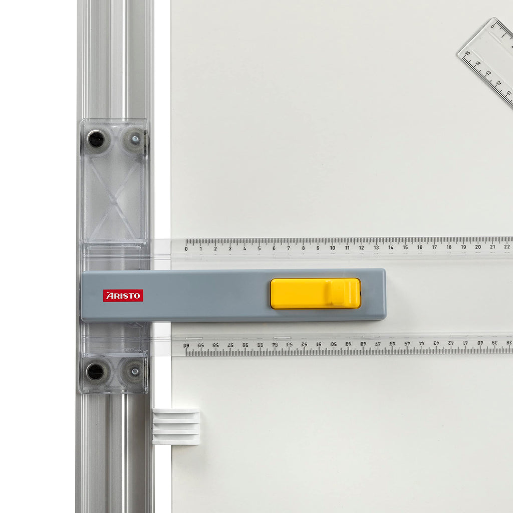 Aristo Zeichenanlage (Format A2, Zeichentisch mit Zeichenmaschine, Plattengröße 60 x 70 cm, verstellbarer Neigungswinkel) grau