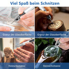 Gravierstift: USB Wiederaufladierbar Gravur Werkzeug Kit - Elektrischer Mini Graveur Gravurwerkzeug für Schmuck Glas Holz Kunststoff Metall Stein