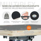 ECD Germany Transportroller 35 x 50 cm bis 800 kg Siebdruckplatte - PP-Räder Rollbrett Möbelroller Transporthilfe für Umzug Möbel-Transport Möbelhund Rollwagen Roller Transporter Transportwagen