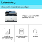 HP Color LaserJet Pro MFP 3302fdwg Multifunktions-Farblaserdrucker, Fax, Automatischer beidseitiger Druck, Touchscreen, Wi-Fi, Ethernet, USB, Wolf Pro Security