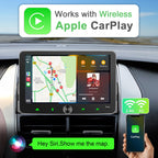 Android Autoradio 1din mit Navi 7 Zoll Bildschirm Android Auto & Wireless CarPlay Auto Radio Touch Display mit Bluetooth AM/FM WiFi GPS SWC RDS 2G+32G