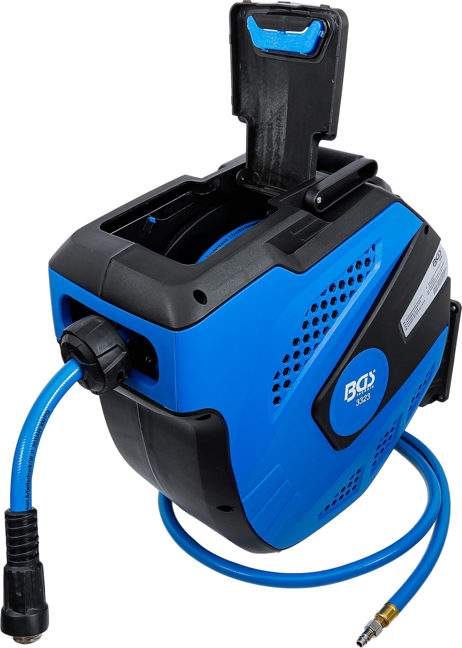 BGS 3323 | Druckluftschlauch mit Aufroller | automatisch | 12 m + 2 m