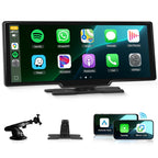 CarPlay & Android Auto Wireless, tragbares Podofo-Radio (10,26 Zoll) mit IPS-Touchscreen, unterstützt SuperLink OTA, Bluetooth, GPS, Sprachsteuerung, Mirror Link, FM, AUX