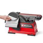 Einhell Stand-Band-Tellerschleifer TE-US 400 (400 W, Ø 150 mm Schleifteller, 100 x 914 mm Schleifband, 348 m/min max. Schleifbandgeschwindigkeit, inkl. Zubehör)