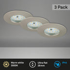 BRILONER LED Einbauleuchten Attach matt-nickel 3er Set Deckenspot Lampen